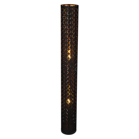 Globo Stojací lampa Harald v orientálním designu, černá