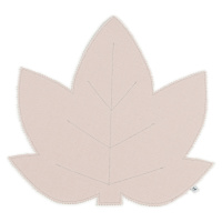 Cotton & Sweets Lněné prostírání javorový list pudrově růžová se stříbrem 37x37cm