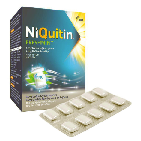 Niquitin Freshmint 4mg léčivé žvýkací gumy 100ks
