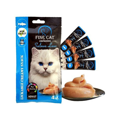 Fine Cat Exclusive krémová svačinka pro kočky losos 4 × 15 g