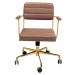 KARE Design Hnědá polstrovaná kancelářská židle Dottore