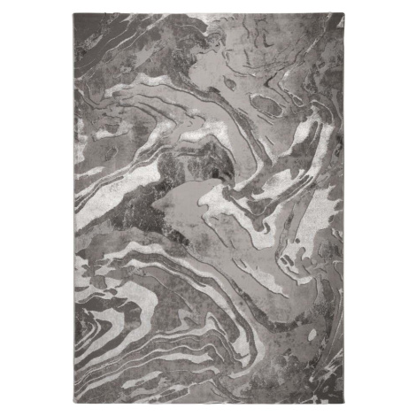 Koberec v šedo-stříbrné barvě 200x290 cm Marbled – Flair Rugs