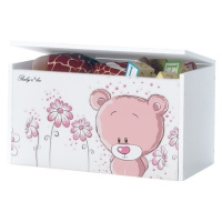 BabyBoo Box na hračky, truhla Medvídek STYDLÍN růžový