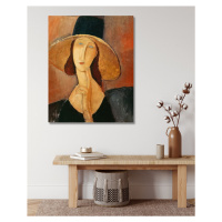Obrazy na stěnu - Amedeo Modigliani – Portrét Jeanne Hebuterne ve velkém klobouku Rozměr: 40x50 