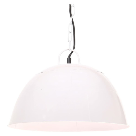vidaXL Industriální vintage závěsné svítidlo 25 W bílé 41 cm E27