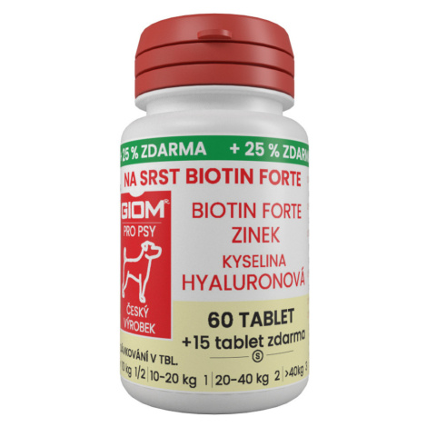 GIOM Na srst Biotin forte 60 tablet + 25% zdarma