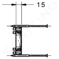 Hansa 59914184 - Obrácený adaptér pro podomítkový systém