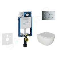 GEBERIT Kombifix Set předstěnové instalace, klozetu Oudee a sedátka softclose, tlačítko Sigma01,