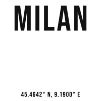 Ilustrace Milan simple coordinates, Finlay & Noa, 30 × 40 cm