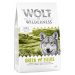 Wolf of Wilderness granule, 4 x 1 kg - 3 + 1 kg zdarma - Adult "Green Fields" - jehněčí - bez ob