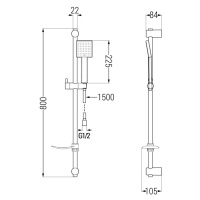 MEXEN/S DF45 posuvný sprchový set, chrom 785454582-00