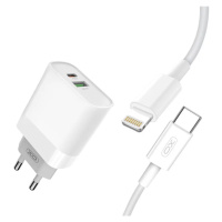 Nabíječka Wall Charger with Lightning Cable XO L64 20W, QC3.0, PD (white) (6920680872442)