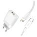 Nabíječka Wall Charger with Lightning Cable XO L64 20W, QC3.0, PD (white) (6920680872442)