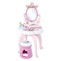 Kosmetický stolek Disney Princess 2in1 Hairdresser Smoby a židle s 10 zkrášlovacími doplňky 94 c