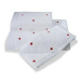 Soft Cotton Malý ručník Micro love 30 × 50 cm, bílá - červená srdíčka