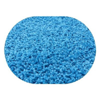 Kusový koberec Color shaggy modrý ovál 80 × 150 cm