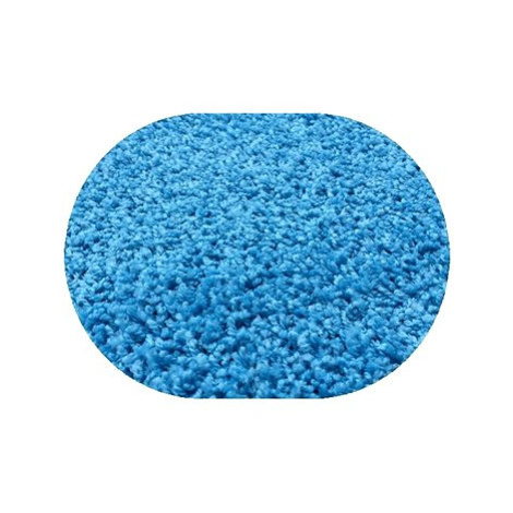 Kusový koberec Color shaggy modrý ovál 80 × 150 cm Vopi