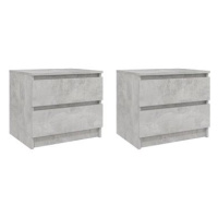 SHUMEE Noční stolky 2 ks betonově šedé 50 × 39 × 43,5 cm dřevotříska, 806202