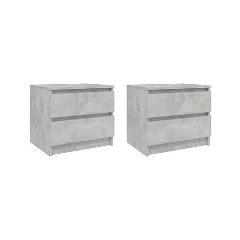 SHUMEE Noční stolky 2 ks betonově šedé 50 × 39 × 43,5 cm dřevotříska, 806202