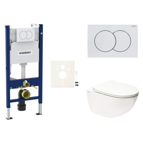 Cenově zvýhodněný závěsný WC set Geberit do lehkých stěn / předstěnová montáž+ WC SAT Infinitio 