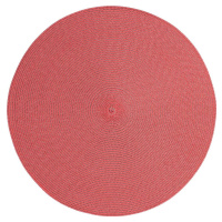 Červené kulaté prostírání Zic Zac Round Chambray, ø 38 cm