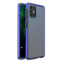 Spring Armor silikonové pouzdro s barevným lemem na iPhone XS / iPhone X blue