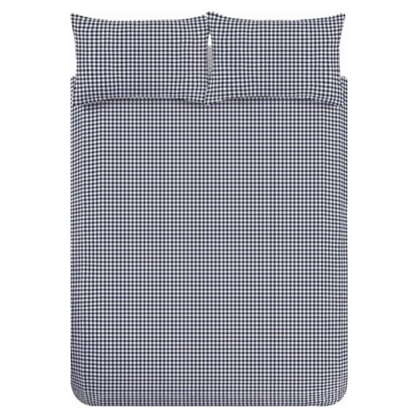 Tmavě modré 3dílné povlečení na dvoulůžko 200x200 cm Bamford Gingham Check – Catherine Lansfield