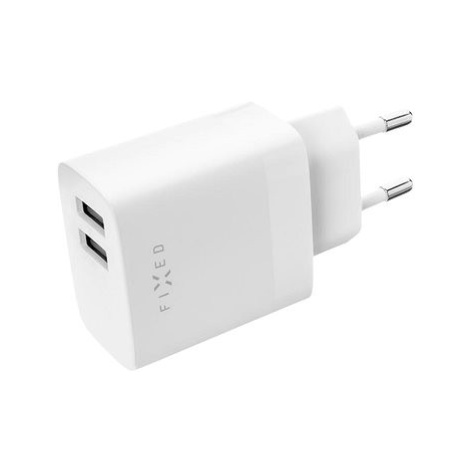 FIXED Smart Rapid Charge s 2xUSB výstupem a USB/Lightning kabelem 1m MFI 17W bílá