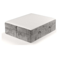 Šedá boxspring postel s úložným prostorem 200x200 cm Yoko – Maison de Rêve