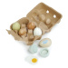 Dřevěná vajíčka Wooden Eggs Tender Leaf Toys 6 kusů v krabičce