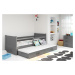 BMS Dětská postel s přistýlkou RICO 2 | šedá 80 x 190 cm Barva: Zelená