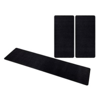 Hanse Home Kobercová sada Nasty 102055 Schwarz 3 díly: 70 × 140 cm (2 ×), 70 × 240 cm (1 ×)