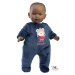 Llorens 14247 BABY ZAREB - realistická panenka miminko s měkkým látkovým tělem - 42 cm