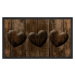 Hnědá rohožka Hanse Home Hearts, 45 x 75 cm