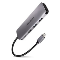 AXAGON HMC-5, 5-in-1 Hub, USB-C 5Gbps, 2x USB-A, HDMI 4k/30Hz, SD/mSD, PD 100W, USB-C cable 20 c