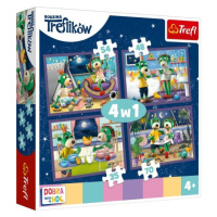 TREFL Puzzle Dobrou noc, Treflíci Večerní rituály 4v1