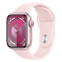 Apple Watch Series 9 45mm Celullar (Stav A-) Růžový hliník + vesmírně černý sportovní řemínek MN