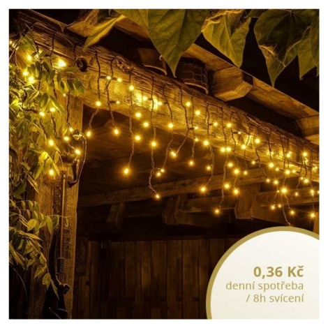 DecoLED LED světelné krápníky, 3x0,5m, teple bílá, 114 diod, IP67 ILNX1305W