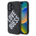 Guess PU Leather 4G Big Love Logo MagSafe kryt pro iPhone 16 černý