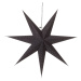 Markslöjd Hvězda Clara na zavěšení, sametový vzhled Ø 75 cm, černá