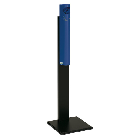 VAR Volně stojící popelník, ocelový plech, v x š x h 1250 x 310 x 310 mm, hořcově modrá
