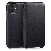 Pouzdro kožené na iPhone 11 Obal book slim case Černé Movear