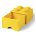 LEGO® úložný box 4 - se zásuvkou žlutá 250 x 250 x 180 mm