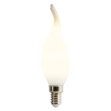 E14 stmívatelná LED žárovka špička svíčka opálová 3W 250 lm 2350K LUEDD