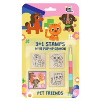 Razítka 3+1 s voskovkou Domácí zvířáta