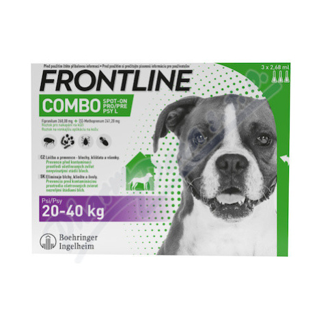 Frontline Combo Spot on Dog 20-40kg pipet.3x2.68ml