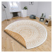 NORTHRUGS - Hanse Home koberce Kusový koberec Twin-Wendeteppiche 105797 Ochre kruh – na ven i na