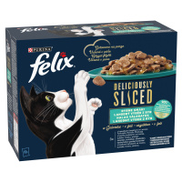Felix Deliciously Sliced výběr ryb v aspiku 12 x 80 g
