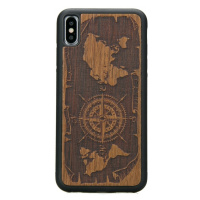 Pouzdro Bewood pro iPhone Xs Max Růže Větrů Merbau