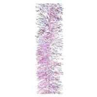 DOMMIO Vánoční řetěz, růžový s laser efektem, dlouhý, 2 m